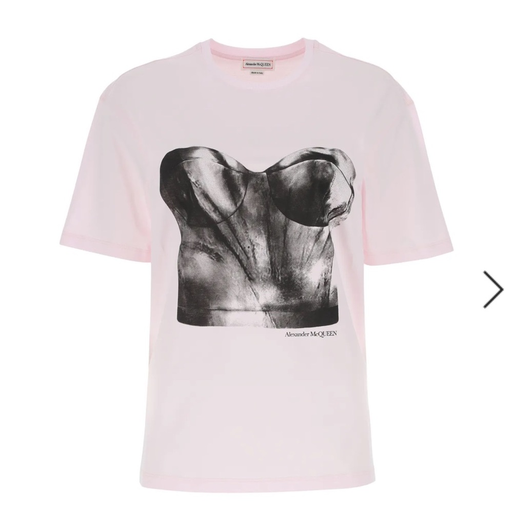 Alexander McQueen T-shirt with corset print